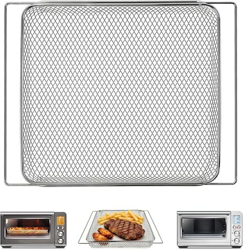 GWY سلة المقلاة الهوائية لBOV860BSS مقلاة الهواء الذكية للفرن والفرن الحراري Breville BOV845BSS Smart Oven Pro فرن كونترتوب، 14.1 بوصة عمق × 11.1 بوصة عرض × 1 بوصة ارتفاع، سلال فرن محمصة، قطع غيار ملحقات in Kuwait
