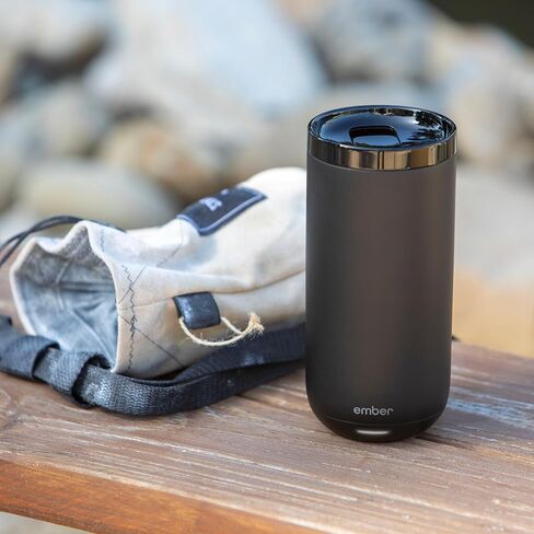Ember Smart Tumbler - كوب قهوة ساخن يتم التحكم فيه عن طريق التطبيق، كوب من الفولاذ المقاوم للصدأ، أسود 16 أونصة، بطارية تدوم 3 ساعات in Kuwait
