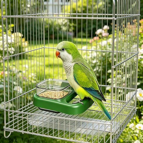Bird cage Feeder,Bird cage Food Bowls,Parrot Feeder,Bird Feeding,Dish Water Cups,Stand Hanging Parakeet Food Container,Bird Food Bowl for cage,Food and Water Bowls,for Birds or Budgie Parrot in Kuwait