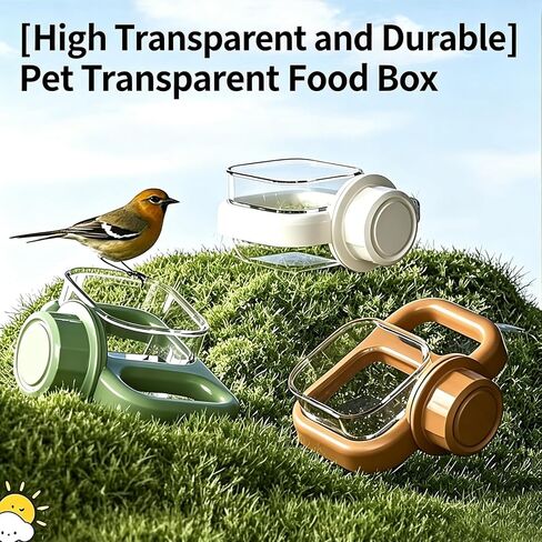 Bird cage Feeder,Bird cage Food Bowls,Parrot Feeder,Bird Feeding,Dish Water Cups,Stand Hanging Parakeet Food Container,Bird Food Bowl for cage,Food and Water Bowls,for Birds or Budgie Parrot in Kuwait