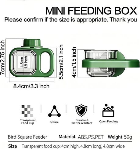 Bird cage Feeder,Bird cage Food Bowls,Parrot Feeder,Bird Feeding,Dish Water Cups,Stand Hanging Parakeet Food Container,Bird Food Bowl for cage,Food and Water Bowls,for Birds or Budgie Parrot in Kuwait