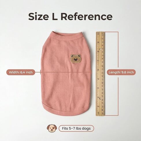 Dog Shirts 4 Pack Pet Apparel Lightweight Soft Breathable Cotton, Stretchy Sleeveless Summer Clothes for Small Medium Breeds Shih Tzu, Indoor Outdoor Use in Kuwait