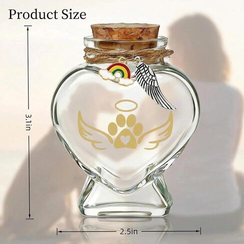 Pet Memorial Hair Keepsake, Dog Memorial Gifts for Loss of Dog or Cat, Memorial Bottle for Pet Fur, Dog Hair Keepsake, Cat Fur Memory Remembrance in Kuwait