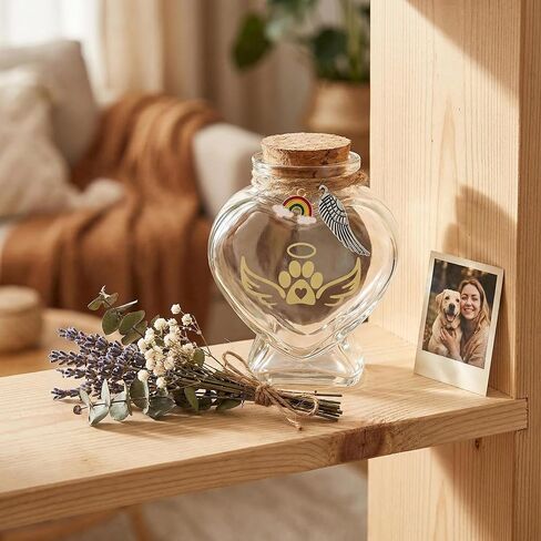 Pet Memorial Hair Keepsake, Dog Memorial Gifts for Loss of Dog or Cat, Memorial Bottle for Pet Fur, Dog Hair Keepsake, Cat Fur Memory Remembrance in Kuwait