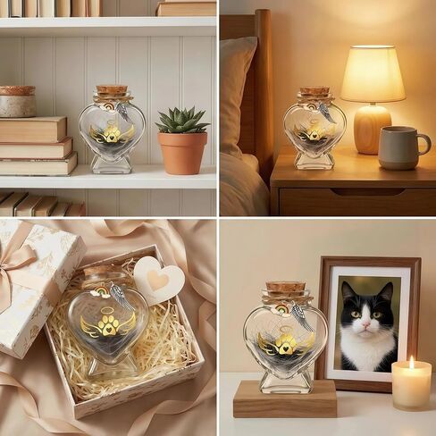 Pet Memorial Hair Keepsake, Dog Memorial Gifts for Loss of Dog or Cat, Memorial Bottle for Pet Fur, Dog Hair Keepsake, Cat Fur Memory Remembrance in Kuwait