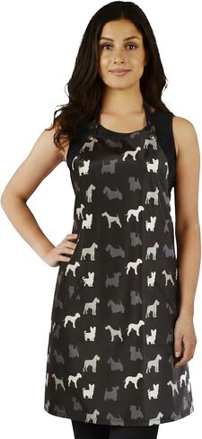 Ladybird Line 613 Unisex Terrier Print Waterproof Apron, Hair Bleach Resistant, Adjustable Neck Band, Breathable Mesh Lining in Kuwait