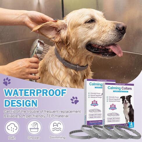 8 Pcs Calming Collar for Dogs with Natural Pheromone, Dog Calming Collar Relief Anxiety Stress Separation Lasts 60 Days, Safe, Waterproof Lightweight for Small Medium Large Dogs in Kuwait