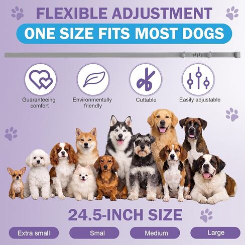 8 Pcs Calming Collar for Dogs with Natural Pheromone, Dog Calming Collar Relief Anxiety Stress Separation Lasts 60 Days, Safe, Waterproof Lightweight for Small Medium Large Dogs in Kuwait