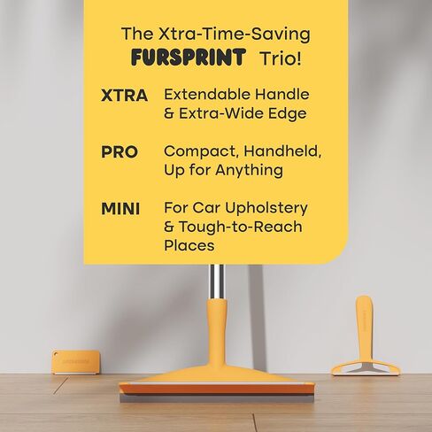 Bundle - Including Xtra, Pro & Mini - Dog Hair Remover and Carpet Scraper Models - Perfect for Couch, Clothes & Rugs - Gets Every Hair! - Value Brand by Uproot Cleaner Pro Pet Hair Remover in Kuwait
