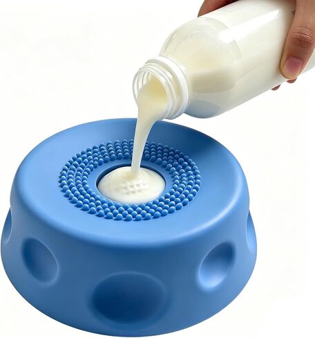 Slow Feeder Dog Bowls, Dog Lick Bowl with Rolling Ball, Puzzle Feeder for Liquid Treats Bone Broth Yogurt, Food-Grade Slow Eating Toy for Anxiety Relief, Lick Pad for Medium Small Dogs Cats (Blue) in Kuwait