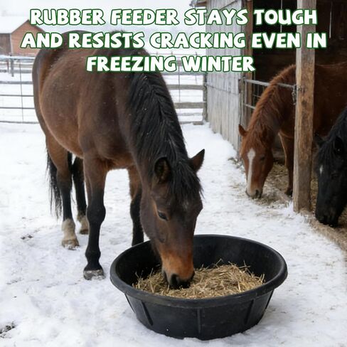 4 Pcs Rubber Feed Pan 2 Gallon and 1 Gallon Horse Feed Bucket Utility Feed Bucket Rubber Bowl Chicken Dust Bath Livestock Water Bowl for Pig Goat Chicken Dogs Farm Small Animal in Kuwait