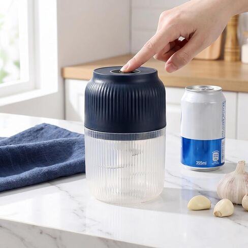 Cordless Electric Chopper | One-Touch Mini Garlic Mincer | USB Rechargeable 10-Second Quick Chop | Detachable Portable Food Processor | Small Kitchen Gadget Gift in Kuwait