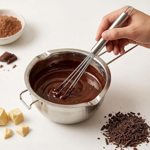 10 Inch Stainless Steel Ball Whisk, Round Bead Fine Wire, Ergonomic Handle With Hanging Hole in Kuwait