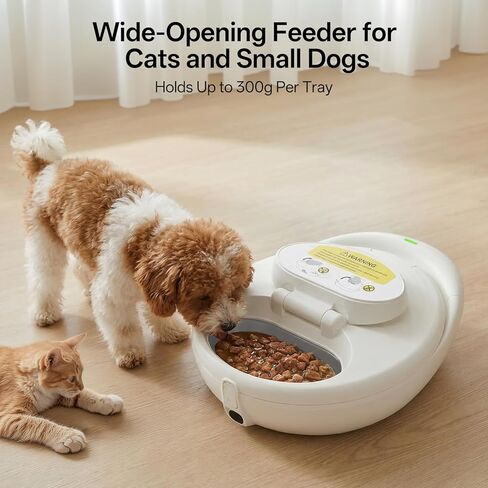 UBPET Automatic Wet Food Cat Feeder, Dual-Temp Auto Pet Feeder with Semiconductor Cooling & Heating, App-Controlled Automatic Pet Food Dispenser for Cats & Small Dogs, 72H Freshness Preservation in Kuwait
