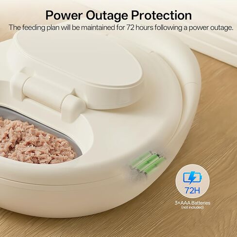UBPET Automatic Wet Food Cat Feeder, Dual-Temp Auto Pet Feeder with Semiconductor Cooling & Heating, App-Controlled Automatic Pet Food Dispenser for Cats & Small Dogs, 72H Freshness Preservation in Kuwait