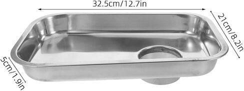 Meat Grinder Feed Tray Stainless Steel Replacement Loading Tray Compatible with Commercial and Home Meat Mince Accessories Sausage Stuffer Attachment, 12.77X8.25X3.14in in Kuwait