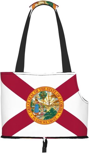 Flag of Florida Print Cat Carriers Pet Bag,Small Dog Purse Lightweight Puppy Carrier,for Small Pups Handbag Outdoor in Kuwait