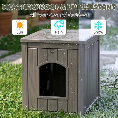 بيت القطط، صندوق فضلات متعدد الوظائف، باب أمامي قابل للفتح، تصميم جيد التهوية، مقاوم للماء ومقاوم للعوامل الجوية، سهل التنظيف والتجميع، بيت للقطط داخلي وخارجي in Kuwait