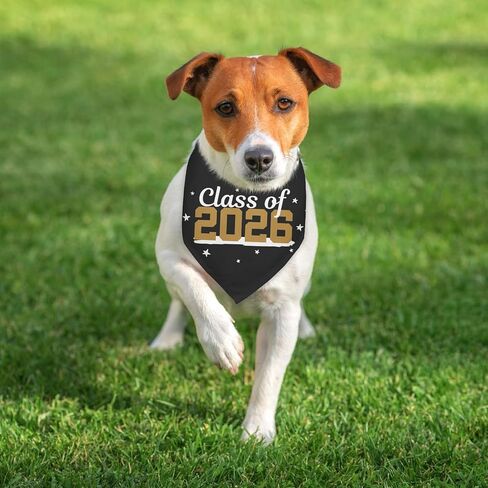 Class of 2026 Dog Bandanas Happy Funny Pet Scarf Accessories Graduation Gifts for My Mom and Dad Graduation Announcement Photo Prop Durable Triangle Scarf for Small Medium Large Dogs in Kuwait