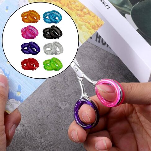 80 Pcs Silicone Finger Rings for Scissors, Reusable Thumb Insert Protection Sleeves, Pet Grooming Scissors Accessories, Barber Grips for Dog Hair Cutting(Assorted Colors) in Kuwait