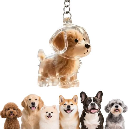 Angyape Dog Hair Collector Keychain Pet Fur Keepsake Purse Bag Charms for Handbags Car Keys Accessories Gifts for Dog Owners in Kuwait