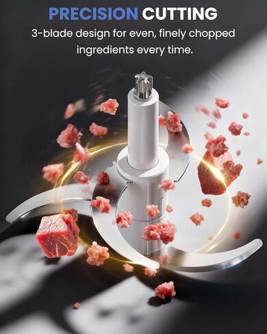 LINKChef Food Processor, 10 Cup Electric Food Chopper, 600W Meat Grinder with Stainless Steel Blades, 2.3L Large Capacity Kitchen Processor for Meat, Vegetables, Onion, Garlic & Meal Prep in Kuwait