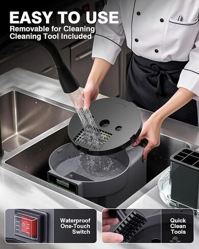 WantJoin 5 in 1 Electric Vegetable Chopper - Multifunctional Commercial Food Processor with Stainless Steel Blades for Slicing(2.5mm), Dicing(8/12mm), Chopping(2.5mm), Shredding in Kuwait