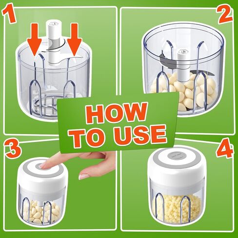 Automatic Food Chopper Vegetable Cutter Shredder Onion Chopper Suitable for Vegetables, Fruits, and Nuts BPA-Free Food-Grade Safe Material in Kuwait
