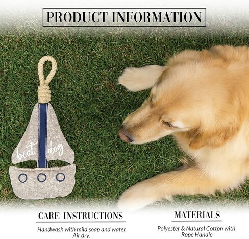 Pavilion Gift Company - Boat Dog - Dog Toy On Rope Tug of War Puppy Doggy K9 Lover Parent Boating Outdoor Gift in Kuwait