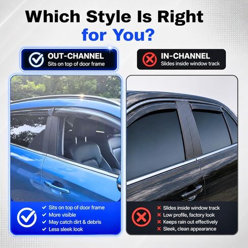 Window Visor Compatible with Toyota RAV4 2006-2012, Rain Guard Tape-On Extra Durable Sun Wind Air Side Vent Window Deflector, 2006 2007 2008 2009 2010 2011 2012 in Saudi Arabia