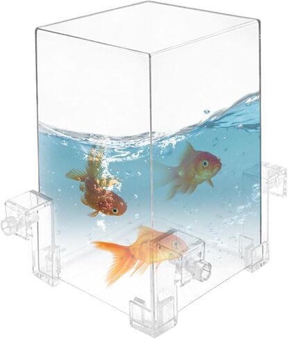 خزانات أسماك ذات ضغط سلبي مع 3 أزرار كبس، 4 قطعة/المجموعة من خزانات أسماك أكريليك شفافة لحوض السمك، خزان ماء قابل لإعادة الملء تلقائيًا، خزان معلق للديكور in Kuwait