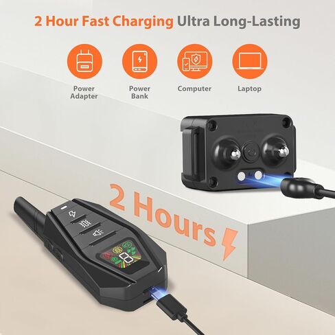 Small Dog Shock Collar for Small Dogs 5-15lbs, Ultra-Dog Training Collar with 3300Ft Remote Range,3 Training Mode Beep,Vibration,Shock, Waterproof Bark Collar (Black-B) in Kuwait