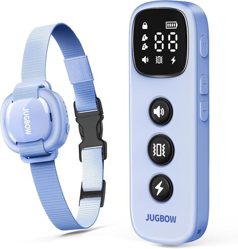 Shock Collar for Small Dogs - 4200FT Dog Training Collar with Remote for 5-30lbs Mini Small Dogs, IPX8-Waterproof Rechargeable E-Collar with Beep (1-9), Vibration(1-3), Safe Shock(0-16)(Blue) in Kuwait