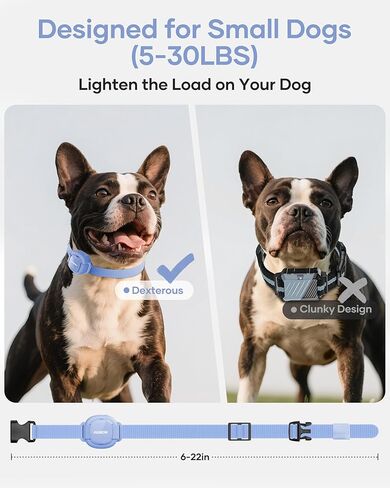 Shock Collar for Small Dogs - 4200FT Dog Training Collar with Remote for 5-30lbs Mini Small Dogs, IPX8-Waterproof Rechargeable E-Collar with Beep (1-9), Vibration(1-3), Safe Shock(0-16)(Blue) in Kuwait