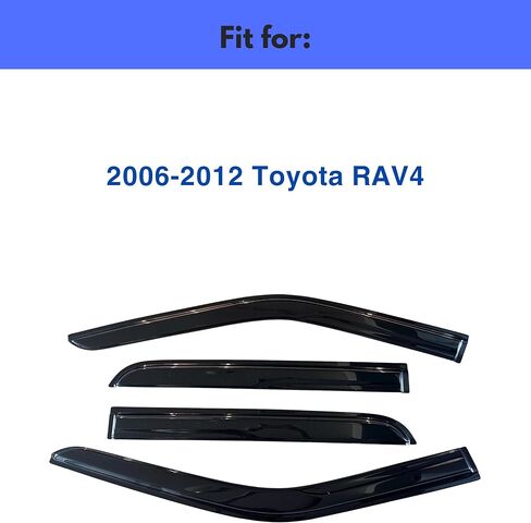 Window Visor Compatible with Toyota RAV4 2006-2012, Rain Guard Tape-On Extra Durable Sun Wind Air Side Vent Window Deflector, 2006 2007 2008 2009 2010 2011 2012 in Saudi Arabia