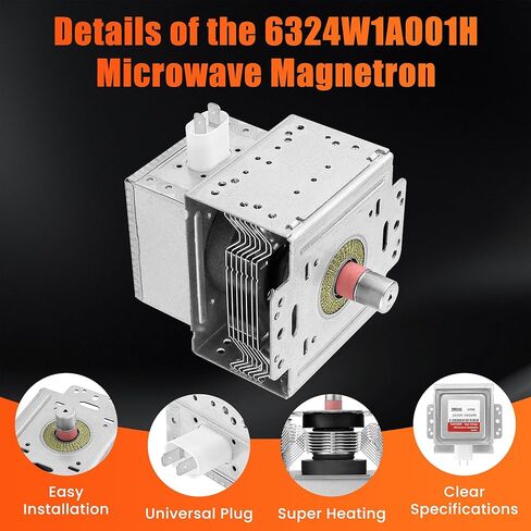 2M246 6324W1A001L بديل مغناطيسي للميكروويف متوافق مع معظم أجهزة الميكروويف LG وغيرها من العلامات التجارية، استبدل 6324W1A001B 6324W1A001E AP6316906 AP4457332 من Fetechmate in Kuwait