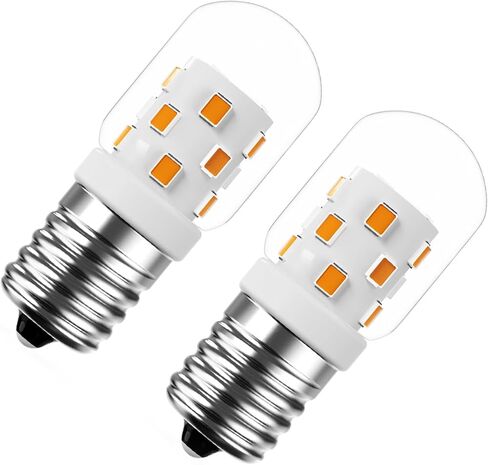 120v E17 Base Microwave Led Light Bulb, 40W Equivalent Whrilpool Microwave Light Bulb,3w dimmable 400 Lumens, for Range Hood Refrigerator Stove, 2 Pack (6000K Daylight White) in Kuwait