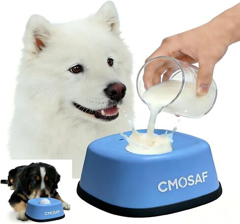 Dog Lick Bowl with Rolling Ball, Slow Feeder Dog Licking Bowl for Liquid Treats Bone Broth Yogurt, Anti-Slip Interactive Lick Toy, Post-op Nutrition & Anxiety Relief for Small Medium Large Breeds in Kuwait