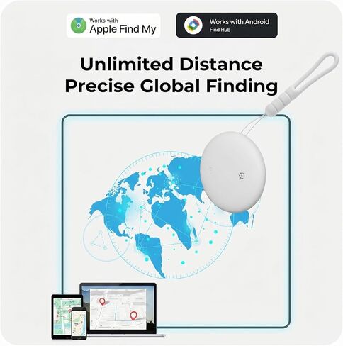جهاز تعقب GPS للحيوانات الأليفة مُحسّن لعام 2026، عبوتان، للكلاب والقطط والحيوانات الصغيرة، بدون رسوم شهرية، مقاوم للماء IPX6، يعمل مع Apple Find My وGoogle Find Hub، عمر بطارية 365 يومًا، متوافق مع iOS وAndroid in Kuwait