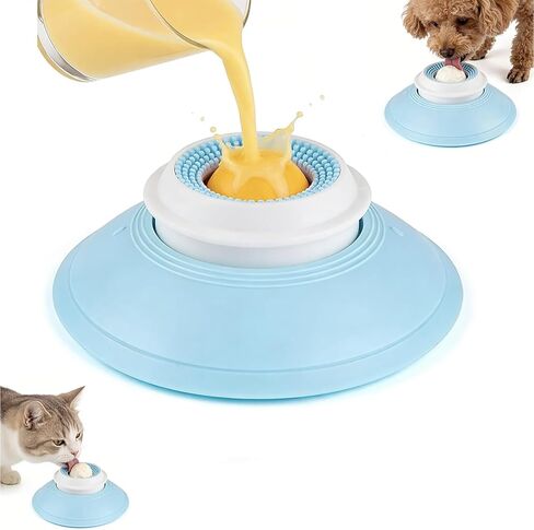 Dog Lick Bowl, Non-Slip Licking Toys for Dogs, Anxiety Relief and Slow Feeder Dog Bowls, Easy-to-Clean Liquid and Soft Food Feeder for Dogs and Cats in Kuwait