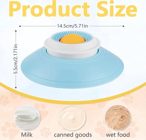 Dog Lick Bowl, Non-Slip Licking Toys for Dogs, Anxiety Relief and Slow Feeder Dog Bowls, Easy-to-Clean Liquid and Soft Food Feeder for Dogs and Cats in Kuwait
