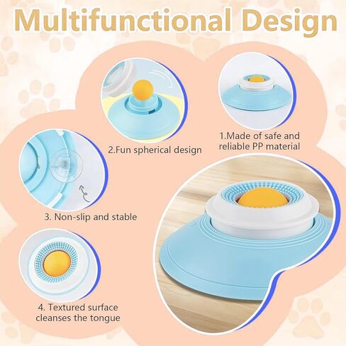 Dog Lick Bowl, Non-Slip Licking Toys for Dogs, Anxiety Relief and Slow Feeder Dog Bowls, Easy-to-Clean Liquid and Soft Food Feeder for Dogs and Cats in Kuwait