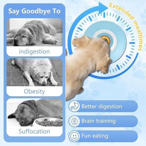 Dog Lick Bowl, Non-Slip Licking Toys for Dogs, Anxiety Relief and Slow Feeder Dog Bowls, Easy-to-Clean Liquid and Soft Food Feeder for Dogs and Cats in Kuwait