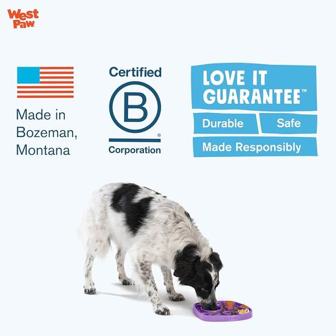West Paw Seaflex Bubbles Feast Mat – All-in-One, Slow Feeder, Lick Mat – Encourages Foraging & Food Exploration - Engages Picky Eaters & Slow Feeding - Versatile – Easy to Clean, Non-Toxic -Periwinkle in Saudi Arabia