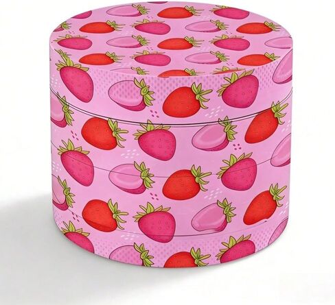 Cute Strawberry Grinder | 2 Inch Pink Herb/Spice Grinder | Chic GIft for Her, Kitchen Helper (Strawberry) in Kuwait