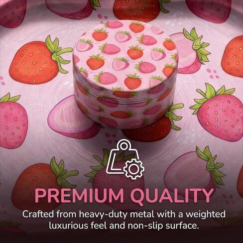 Cute Strawberry Grinder | 2 Inch Pink Herb/Spice Grinder | Chic GIft for Her, Kitchen Helper (Strawberry) in Kuwait