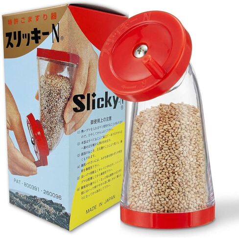 مطحنة بذور السمسم اليابانية Goma Slicky N - أصلية مصنوعة في اليابان لرائحة مطحونة طازجة، مثالية للسوشي والرامين والسلطات والطهي الصحي in Kuwait