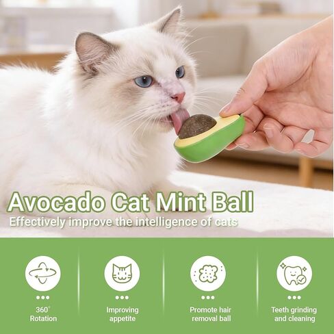 Catnip & Silver Vine Balls, Variety 2 Pack- Sticky Wall Cat Toys with Adhesive, 2 Scents for Interactive Play, Fun Indoor Toys for Cats and Kittens in Kuwait