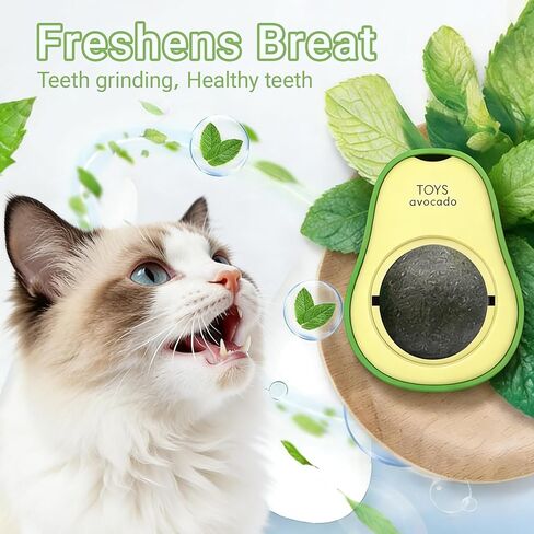 Catnip & Silver Vine Balls, Variety 2 Pack- Sticky Wall Cat Toys with Adhesive, 2 Scents for Interactive Play, Fun Indoor Toys for Cats and Kittens in Kuwait