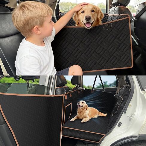 موسع المقعد الخلفي من Furbuddies للكلاب بقاعدة صلبة 400 رطل للمقعد الخلفي للسيارة وأرجوحة نصف مقعد للكلاب مع مرساة للمقعد ونافذة شبكية مضادة للماء لحماية مقعد السيارة لمعظم سيارات الدفع الرباعي in Kuwait